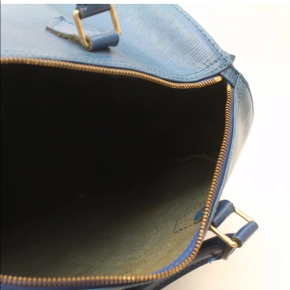 Authentic Louis Vuitton speedy 30 blue epi - Picture 8 of 9